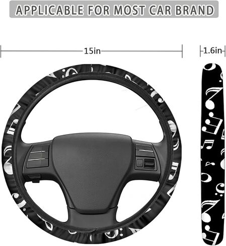 Forchrinse 3D Art Flower Auto Steering Wheel Covers,Anti-Slip Soft Car Steering Wheel Protector for Most Cars in Saudi Arabia