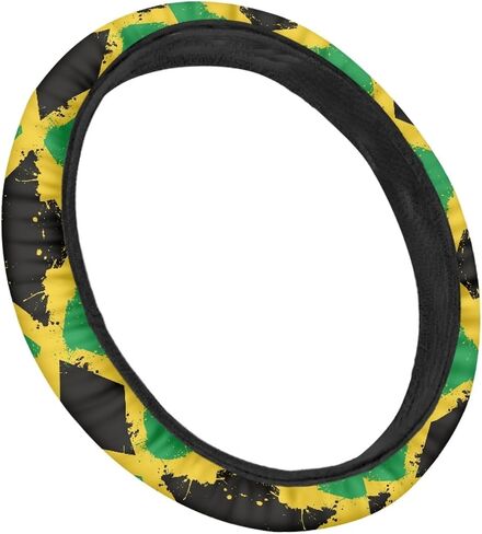 Forchrinse 3D Art Flower Auto Steering Wheel Covers,Anti-Slip Soft Car Steering Wheel Protector for Most Cars in Saudi Arabia