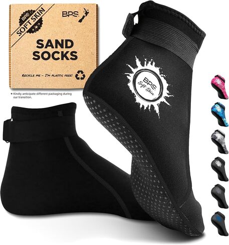 BPS ‘Aqua Series’ 3mm Neoprene Water Socks for Sand, Beach, Soccer, Volleyball, Wetsuit Booties in Kuwait