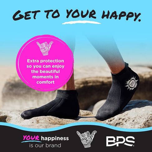 BPS ‘Aqua Series’ 3mm Neoprene Water Socks for Sand, Beach, Soccer, Volleyball, Wetsuit Booties in Kuwait