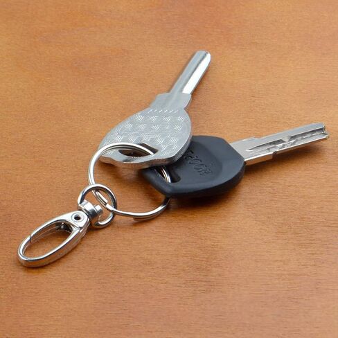 30 Pieces Silver Metal Swivel Lobster Clasp Lanyard Clips Trigger Snap Hooks and 30 Pieces Split Key Rings 25mm for Keys DIY Making in Saudi Arabia