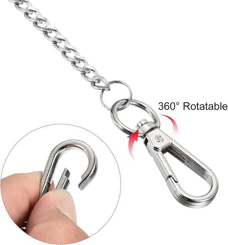PATIKIL Flat Keychain with Keyring Clasp, 304 Stainless Steel Clip for Jeans Pants Belt Loop Pocket Wallet Purse Handbags in Saudi Arabia
