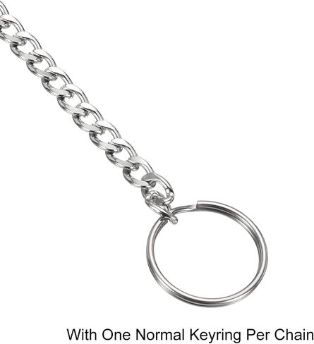 PATIKIL Flat Keychain with Keyring Clasp, 304 Stainless Steel Clip for Jeans Pants Belt Loop Pocket Wallet Purse Handbags in Saudi Arabia
