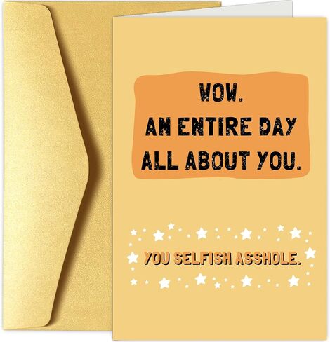 Chenive Funny Getting Older Birthday Card for Him Her, Rude Birthday Card for Man Women, Happy Birthday You F*cking Fossil in Saudi Arabia