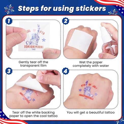 MOVINPE 150 قطعة من إكسسوارات الرابع من يوليو، هدايا الحفلات الوطنية، نظارات بهرج جارلاند مصراع، قلادات مطرزة، أعلام صفعة أساور، نفخات موسيقية، وشم، موكب هدايا (متعددة الألوان) in Kuwait