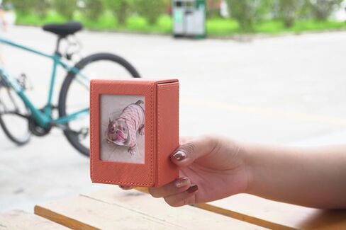 إطار حقيبة تخزين حامل صور فيلم TYUANDOUER Mini 2x3 لفيلم Fujifilm Instax Mini 12/11/9/8/7+/7s/40/EVO/Mini Link، صندوق تخزين صور بولارويد من جلد البولي يوريثان لفيلم Fujifilm Instax Mini - أسود in Kuwait