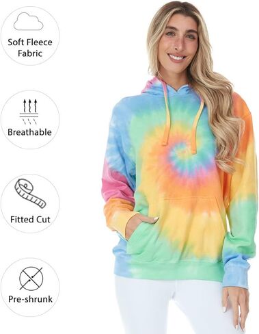 DARESAY Womens Tie Dye Pullover Hoodie Fleece Sweatshirts -Sizes Up to 5XL in Saudi Arabia