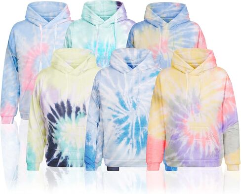 DARESAY Womens Tie Dye Pullover Hoodie Fleece Sweatshirts -Sizes Up to 5XL in Saudi Arabia