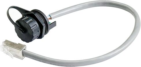 PENGLIN 2 قطعة موصل كابل RJ45 صناعي مقاوم للماء، محمي Cat5/5e/6 8P8C موصل كابل إيثرنت LAN (ذكر إلى أنثى مع غطاء مقاوم للماء) in Kuwait