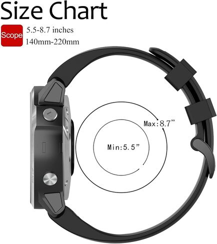 حزام لساعة Garmin Fenix ​​6S، حزام ساعة بديل من السيليكون الناعم لساعة Garmin Fenix ​​6S/Fenix ​​6S Pro/Fenix ​​6S Sapphire/Fenix ​​5S/Fenix ​​5S Plus/D2 Delta S الذكية in Kuwait