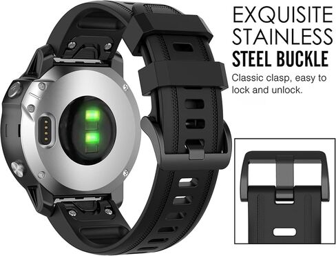 حزام لساعة Garmin Fenix ​​6S، حزام ساعة بديل من السيليكون الناعم لساعة Garmin Fenix ​​6S/Fenix ​​6S Pro/Fenix ​​6S Sapphire/Fenix ​​5S/Fenix ​​5S Plus/D2 Delta S الذكية in Kuwait