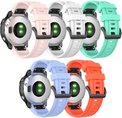 حزام لساعة Garmin Fenix ​​6S، حزام ساعة بديل من السيليكون الناعم لساعة Garmin Fenix ​​6S/Fenix ​​6S Pro/Fenix ​​6S Sapphire/Fenix ​​5S/Fenix ​​5S Plus/D2 Delta S الذكية in Kuwait