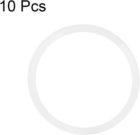 حلقات دائرية من السيليكون من uxcell، 21 مم OD 18 مم معرف 1.5 مم عرض VMQ حشية ختم لإصلاح أنابيب صمامات الضاغط، أبيض، عبوة من 10 قطع in Saudi Arabia