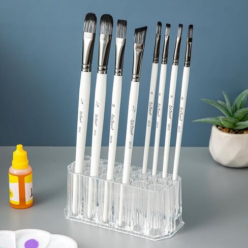 Paint organizer for acrylic painting (7 Tier) & Paint Brush Holder (26 Slots) for Paint Tube Storage,Acrylic Paint Organizer,Paint Holder,Clear Paint Bottle Rack for Alcohol Inks, Food Coloring in Saudi Arabia