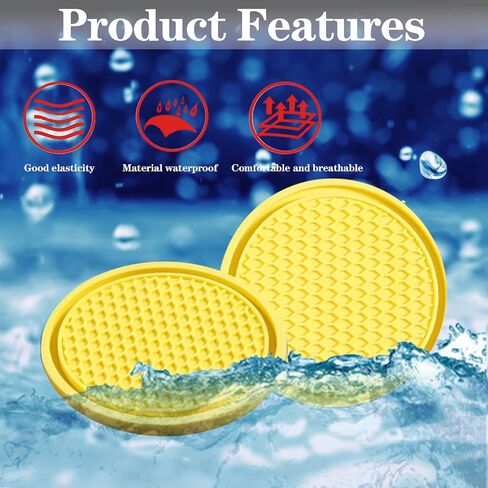 Pack-4 قواعد أكواب السيارة، قواعد أكواب حامل أكواب السيارة العالمية، قواعد أكواب ناعمة من السيليكون لحامل الأكواب، مناسبة لمعظم السيارات، حامل أكواب، ملحقات السيارة (أصفر) in Kuwait