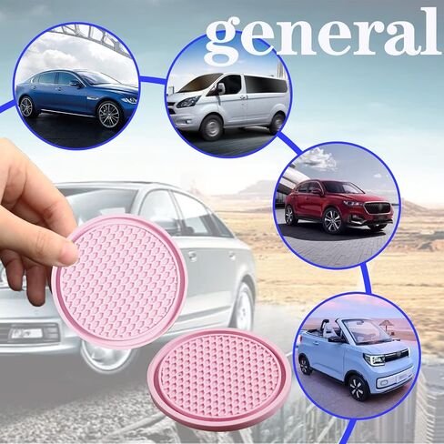 Pack-4 قواعد أكواب السيارة، قواعد أكواب حامل أكواب السيارة العالمية، قواعد أكواب ناعمة من السيليكون لحامل الأكواب، مناسبة لمعظم السيارات، حامل أكواب، ملحقات السيارة (أصفر) in Kuwait