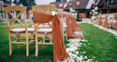 50 PCS Cheesecloth Chair Sashes, Bows Designed Chair Sashes, 15.7x70 inch Chair Sashes for Aisle Decorations Universal Chair Cover Decoration for Wedding Reception Party Banquet (Light Pink) in Saudi Arabia