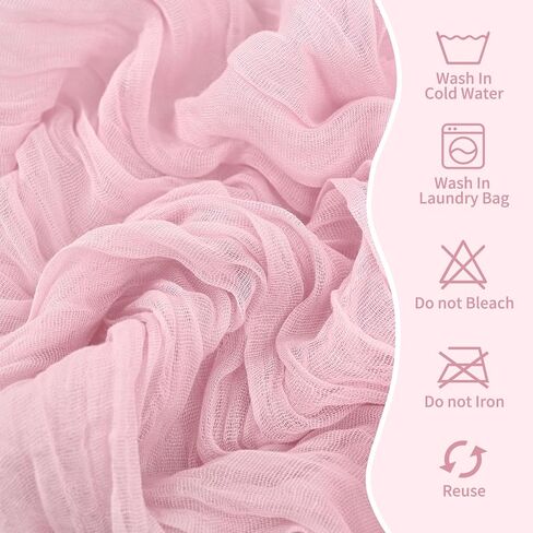 50 PCS Cheesecloth Chair Sashes, Bows Designed Chair Sashes, 15.7x70 inch Chair Sashes for Aisle Decorations Universal Chair Cover Decoration for Wedding Reception Party Banquet (Light Pink) in Saudi Arabia