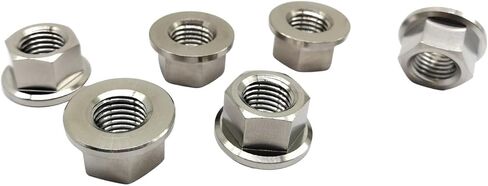 RISON التيتانيوم الجوز التيتانيوم شفة الجوز M10x1.5mm التيتانيوم ضرس الجوز المحروق الأزرق 6AL4V التيتانيوم شفة الجوز للدراجات النارية 5 قطعة in Kuwait