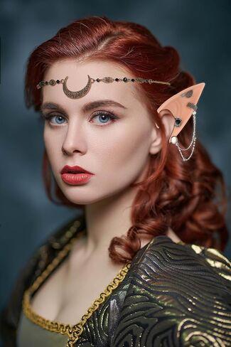 Fairy Costume for Women Medieval Costumes Renaissance Dress Fairy Headpiece Moon Chain Belt Elf Ears Halloween Outfits in Saudi Arabia