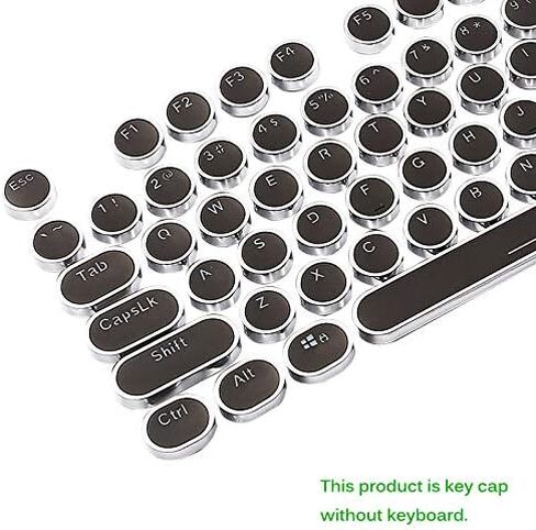 أغطية مفاتيح مستديرة للوحة المفاتيح Steampunk، أغطية مفاتيح بديلة للوحة المفاتيح، أغطية مفاتيح للآلة الكاتبة للوحة المفاتيح الميكانيكية ذات الإضاءة الخلفية، غطاء مفتاح مستدير 104 مفاتيح in Kuwait