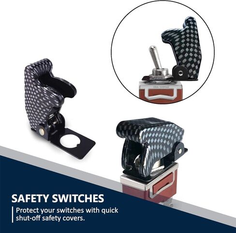 MGI SpeedWare 20A SPST Toggle Switch ON/OFF 5-Pack with Aircraft Safety Cover (Red) in Saudi Arabia