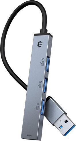 USB C HUB, USB C HUB, OBERSTER USB 3.0 Adapter HUB, Ultra Slim Portable Data Hub, 4 in 1 USB C HUB with USB 3.0, 3 USB 2.0 Compatible with Windows, macOS, Linux, Chrome OS Systems(Aluminium housing) in Saudi Arabia