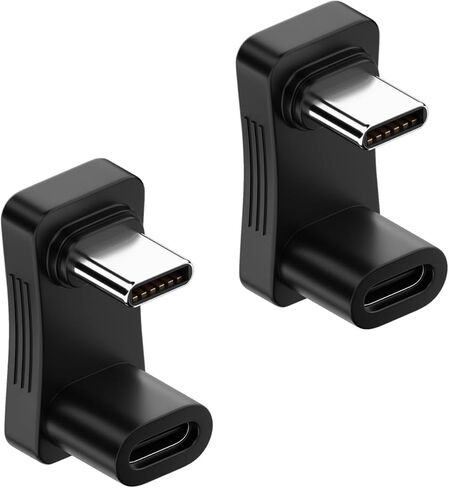 180°USB-C to USB Adapter, 180 Degree Angle USB-C Male to USB-C Female USB-C 3.1/PD 100W 4K60Hz Adapter, Compatible with Steam Deck/Tablet/Phone/Switch/Laptop (A-2 Pack) in Saudi Arabia