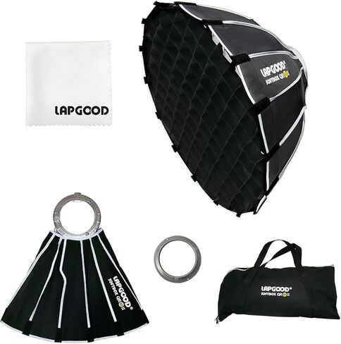 Softbox QR60II Foldable Bowens Mount Softbox, with Honeycomb Grid deep Paraboloid Surface & Carrying Bag in Kuwait