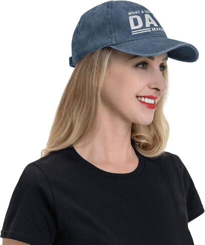 What A Difference A Dave Makes Hat for Men Dad Hat with Design Hats in Saudi Arabia