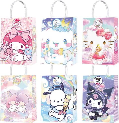 fulchun kawaii زينة عيد ميلاد، 12pcs لطيف الكرتون جودي أكياس أكياس الحلوى kawaii للأطفال kawaii عيد ميلاد صالح الحزب، kawaii زينة عيد ميلاد in Saudi Arabia