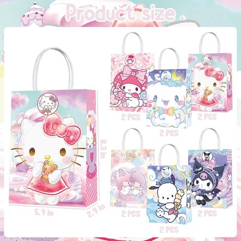 fulchun kawaii زينة عيد ميلاد، 12pcs لطيف الكرتون جودي أكياس أكياس الحلوى kawaii للأطفال kawaii عيد ميلاد صالح الحزب، kawaii زينة عيد ميلاد in Saudi Arabia