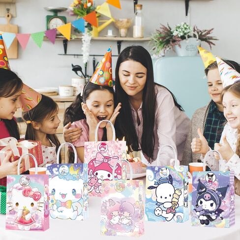 fulchun kawaii زينة عيد ميلاد، 12pcs لطيف الكرتون جودي أكياس أكياس الحلوى kawaii للأطفال kawaii عيد ميلاد صالح الحزب، kawaii زينة عيد ميلاد in Saudi Arabia