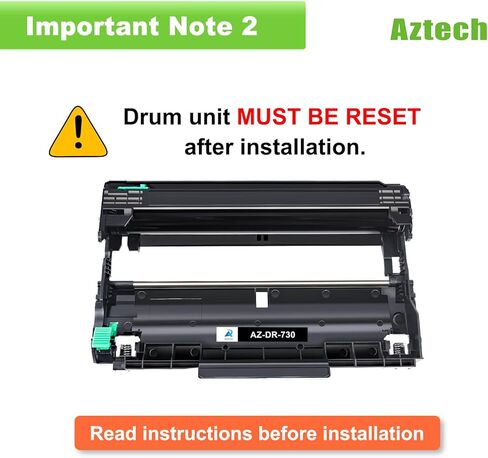 استبدال وحدة الطبل المتوافقة مع Aztech لـ Brother DR730 DR-730 DR 730 لطابعة MFC-L2710DW MFC-L2750DW HL-L2395DW HL-L2370DW HL-L2350DW HL-L2390DW DCP-L2550DW MFC-L2750DWXL (أسود 2 حزمة) in Kuwait