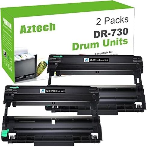 استبدال وحدة الطبل المتوافقة مع Aztech لـ Brother DR730 DR-730 DR 730 لطابعة MFC-L2710DW MFC-L2750DW HL-L2395DW HL-L2370DW HL-L2350DW HL-L2390DW DCP-L2550DW MFC-L2750DWXL (أسود 2 حزمة) in Kuwait