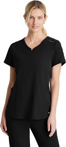 BARCO Skechers Vitality Aura Scrub Top for Women - Curved V-Neck Medical Top, 3 Pockets, 4-Way Stretch Women's Scrub Top in Saudi Arabia