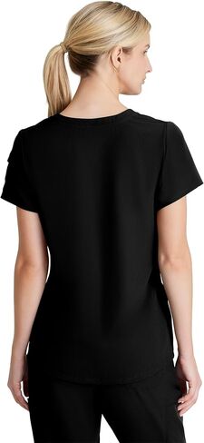BARCO Skechers Vitality Aura Scrub Top for Women - Curved V-Neck Medical Top, 3 Pockets, 4-Way Stretch Women's Scrub Top in Saudi Arabia