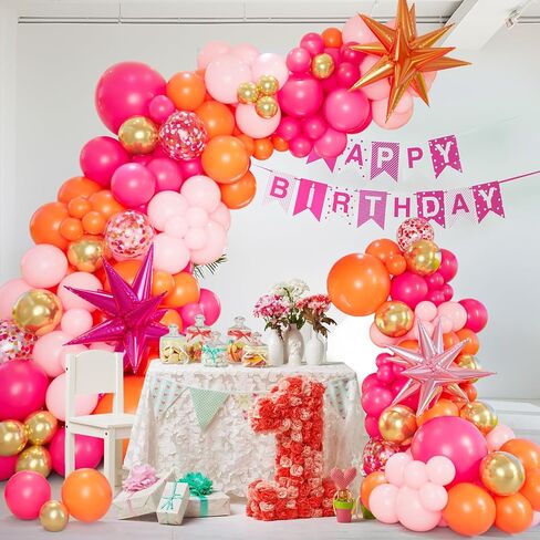 Bonropin 161pcs Black and Gold Balloons Garland Arch Kit with Explosion Star Balloons, 5/10/12/18in Black Gold Confetti Latex Balloons for Anniversary Birthday Party 2024 Graduation Decorations in Kuwait