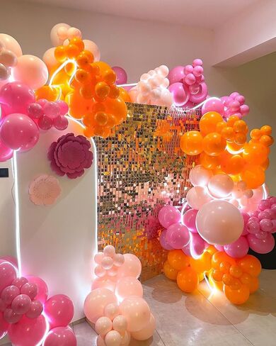 Bonropin 161pcs Black and Gold Balloons Garland Arch Kit with Explosion Star Balloons, 5/10/12/18in Black Gold Confetti Latex Balloons for Anniversary Birthday Party 2024 Graduation Decorations in Kuwait