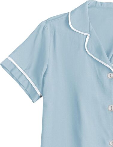 LYANER Women's Modal Pajamas Set Pocket Short Sleeve Shirt with Shorts Set PJS Sleepwear Loungwear in Saudi Arabia