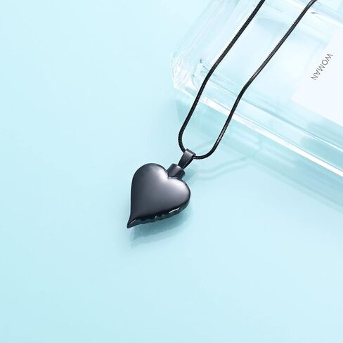 Cremation Necklace Stainless Steel Angel Wings Jewelry with Heart Cremation Urn Jewelry Necklace Gift for Women Girls in Saudi Arabia