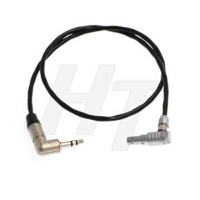 HangTon Timecode Sync Cable 3.5mm TRS 00B 4 Pin Right Angle for Tentacle Sync RED Epic Scarlet Camera DSMC2 MONSTRO Helium Zaxcom QRX100 50cm