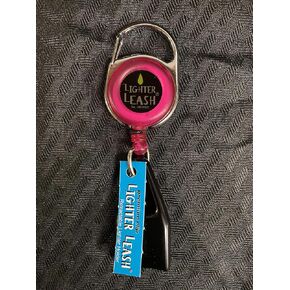 Premium Lighter Leash Retractable Keychain Clip (Pink)