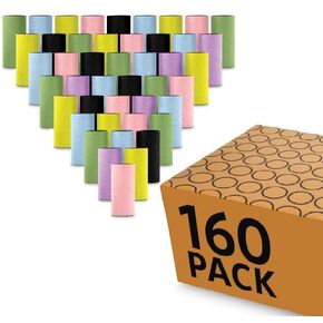 منتجات Upper Midland 160 قطعة من أنابيب الورق المقوى الأبيض للحرف اليدوية - لفات ورق تواليت بيضاء سميكة مقاس 8.875 سم × 3.81 سم للفصول الدراسية والمشروعات والأعمال اليدوية والفنون والحرف اليدوية... (أبيض) in Kuwait