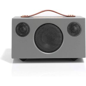 مكبر صوت بلوتوث Audio Pro Addon T3+ قابل لإعادة الشحن - عالي الدقة، محمول، وقت تشغيل 30 ساعة، مكبر صوت يعمل بالبطارية للاستخدام في الهواء الطلق، المنزل، التخييم، السفر، الشاطئ - رمادي