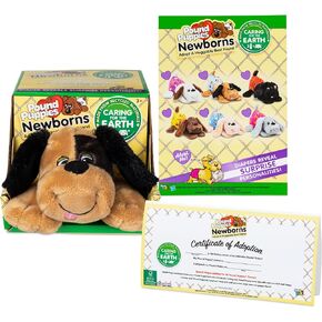 POUND PUPPIES Newborns Plush - Angel - Tan and Black, Eco Friendly