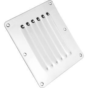 2pcs Stainless Steel Venting Panel Cover Rectangular Marine Boat Vents Stamped Louvered Vent Ventilator Grill Cover
