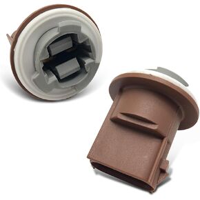 2 PCS Car Rear Tail Light Socket, Plastic Contact Two-pin Plug Play Light Bulb Wiring Harness Plug, JPDZ003-12 Replacement Accessories, Compatible with Polaris RZR S800 900 XP ACE FTVWH (Brown)