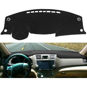 Dash Cover Mat Custom Fit for Toyota Highlander 2008-2013, Dashboard Cover Pad Carpet Protector F118