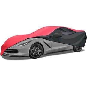 for C7 Red/Black Car Cover Indoor/Outdoor Protection Compatible with 2014-2019 C7 Stingray, Chevy Corvette Stingray Z51 Z06 Grand Sport Corvette
